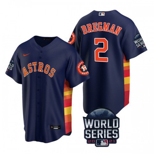 Houston Houston Astros #2 Alex Bregman Men’s Nike 150th Anniversary 2021 World Series Game MLB Jersey – Navy Men’s->houston astros->MLB Jersey