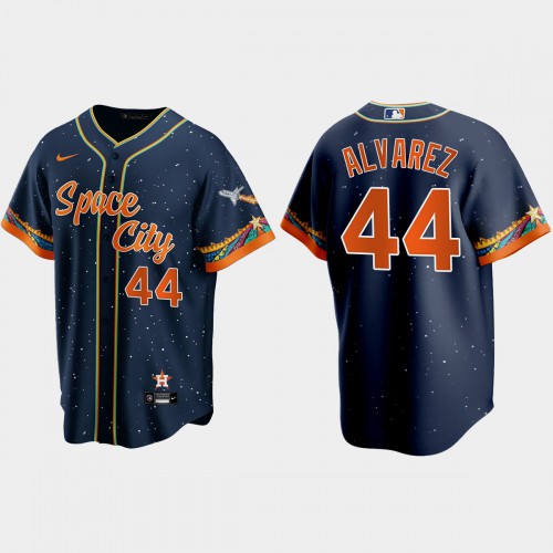 Houston Houston Astros #44 Yordan Alvarez Navy Men’s Nike 2021 City Connect Replica MLB Jersey Men’s->youth mlb jersey->Youth Jersey
