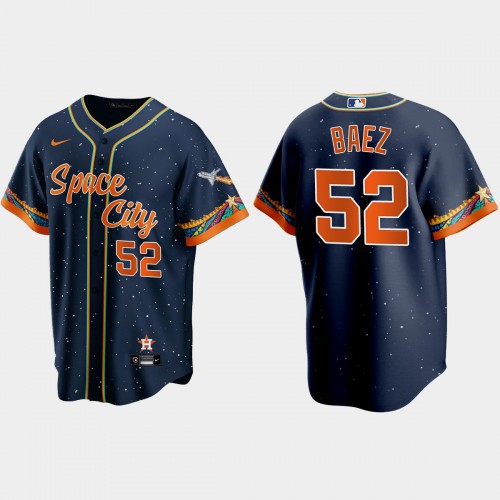 Houston Houston Astros #52 Pedro Baez Navy Men’s Nike 2021 City Connect Replica MLB Jersey Men’s->houston astros->MLB Jersey