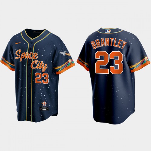Houston Houston Astros #23 Michael Brantley Navy Men’s Nike 2021 City Connect Replica MLB Jersey Men’s->youth mlb jersey->Youth Jersey