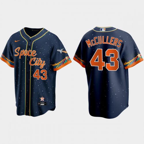 Houston Houston Astros #43 Lance McCullers Navy Men’s Nike 2021 City Connect Replica MLB Jersey Men’s->houston astros->MLB Jersey