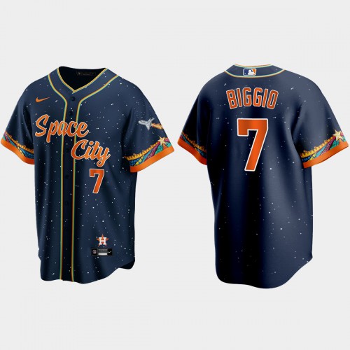 Houston Houston Astros #7 Craig Biggio Navy Men’s Nike 2021 City Connect Replica MLB Jersey Men’s->houston astros->MLB Jersey