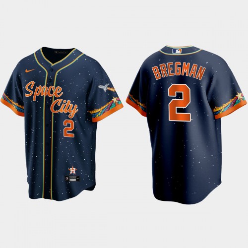Houston Houston Astros #2 Alex Bregman Navy Men’s Nike 2021 City Connect Replica MLB Jersey Men’s->youth mlb jersey->Youth Jersey