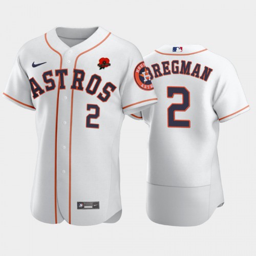 Houston Houston Astros #2 Alex Bregman Men’s Nike Authentic 2021 Memorial Day MLB Jersey – White Men’s->youth mlb jersey->Youth Jersey