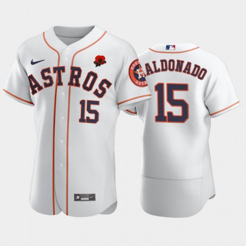 Houston Houston Astros #15 Martin Maldonado Men’s Nike Authentic 2021 Memorial Day MLB Jersey – White Men’s->youth mlb jersey->Youth Jersey