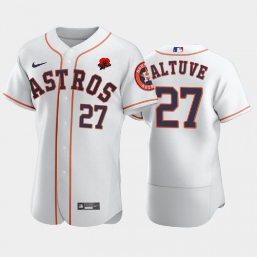 Houston Houston Astros #27 Jose Altuve Men’s Nike Authentic 2021 Memorial Day MLB Jersey – White Men’s->youth mlb jersey->Youth Jersey