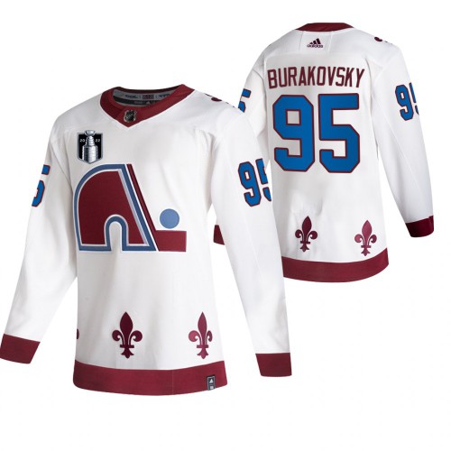 Colorado Colorado Avalanche #95 Andre Burakovsky White Men’s Adidas 2022 Stanley Cup Final Patch Reverse Retro Alternate NHL Jersey Men’s->colorado avalanche->NHL Jersey