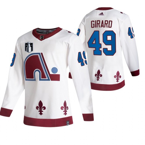 Colorado Colorado Avalanche #49 Samuel Girard White Men’s Adidas 2022 Stanley Cup Final Patch Reverse Retro Alternate NHL Jersey Men’s->colorado avalanche->NHL Jersey