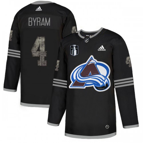 Adidas Colorado Avalanche #4 Bowen Byram Black 2022 Stanley Cup Final Patch Authentic Classic Stitched NHL Jersey Men’s->youth nhl jersey->Youth Jersey