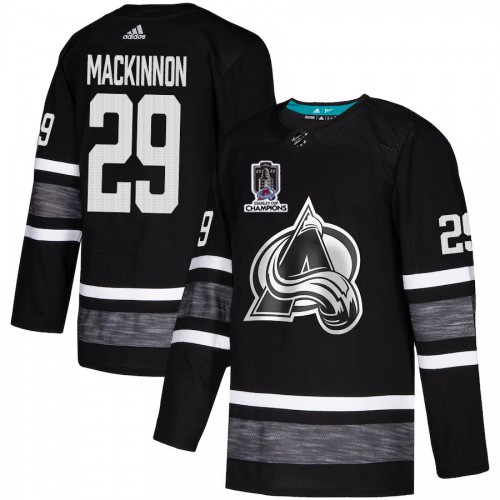 Adidas Colorado Avalanche #29 Nathan MacKinnon Black 2022 Stanley Cup Champions Authentic All-Star Stitched NHL Jersey Men’s->youth nhl jersey->Youth Jersey