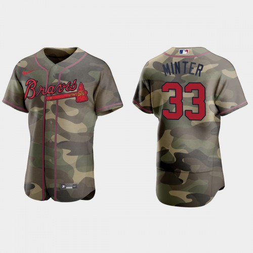 Atlanta Atlanta Braves #33 A.J. Minter Men’s Nike 2021 Armed Forces Day Authentic MLB Jersey -Camo Men’s->atlanta braves->MLB Jersey