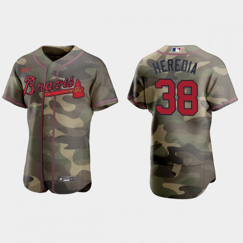 Atlanta Atlanta Braves #38 Guillermo Heredia Men’s Nike 2021 Armed Forces Day Authentic MLB Jersey -Camo Men’s->atlanta braves->MLB Jersey