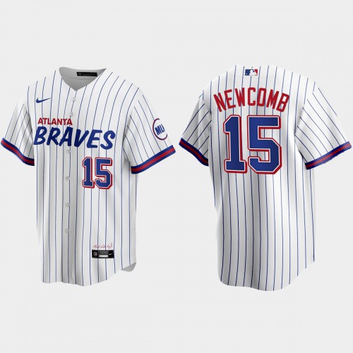 Atlanta Atlanta Braves #15 Sean Newcomb White Men’s Nike 2021 City Connect Replica MLB Jersey Men’s->atlanta braves->MLB Jersey