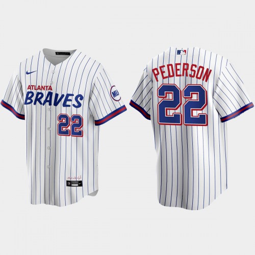Atlanta Atlanta Braves #22 Joc Pederson White Men’s Nike 2021 City Connect Replica MLB Jersey Men’s->atlanta braves->MLB Jersey