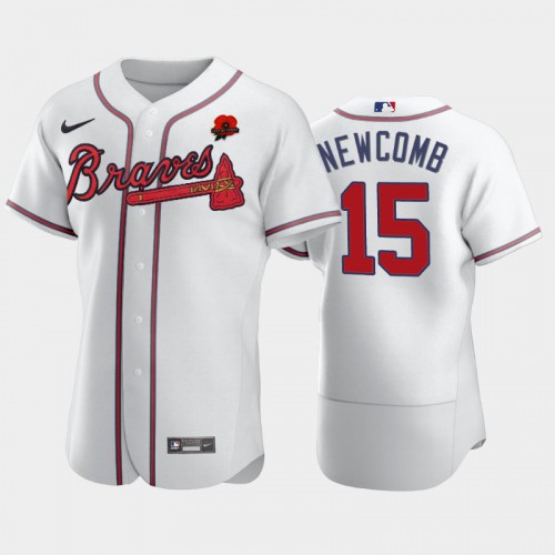 Atlanta Atlanta Braves #15 Sean Newcomb Men’s Nike Authentic 2021 Memorial Day MLB Jersey – White Men’s->atlanta braves->MLB Jersey