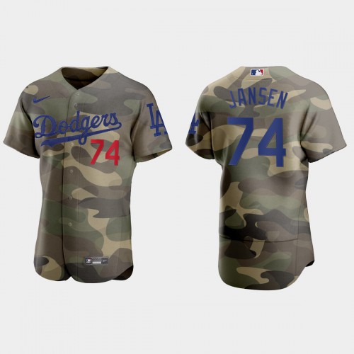Los Angeles Los Angeles Dodgers #74 Kenley Jansen Men’s Nike 2021 Armed Forces Day Authentic MLB Jersey -Camo Men’s->youth mlb jersey->Youth Jersey