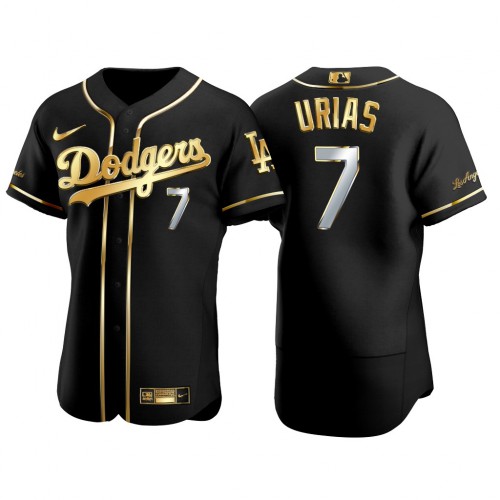 Los Angeles Los Angeles Dodgers #7 Julio Urias Men’s Nike Authentic 2021 Gold Program MLB Jersey Black Men’s->youth mlb jersey->Youth Jersey