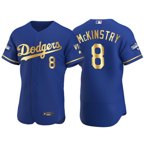 Los Angeles Los Angeles Dodgers #8 Zach McKinstry Men’s Nike Authentic 2021 Gold Program World Series Champions MLB Jersey Royal Men’s->los angeles dodgers->MLB Jersey