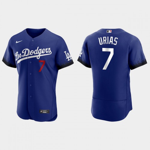 Los Angeles Los Angeles Dodgers #7 Julio Urias Nike Men’s 2021 City Connect Authentic MLB Jersey Royal Men’s->los angeles dodgers->MLB Jersey