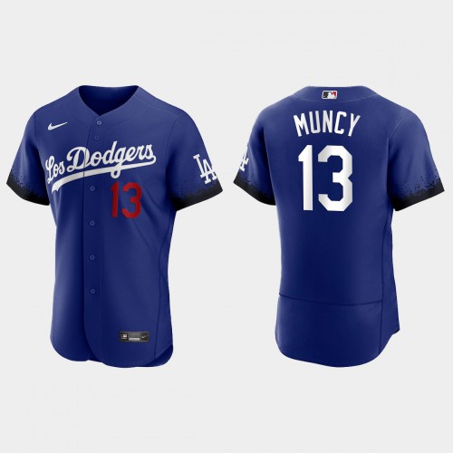 Los Angeles Los Angeles Dodgers #13 Max Muncy Nike Men’s 2021 City Connect Authentic MLB Jersey Royal Men’s->los angeles dodgers->MLB Jersey