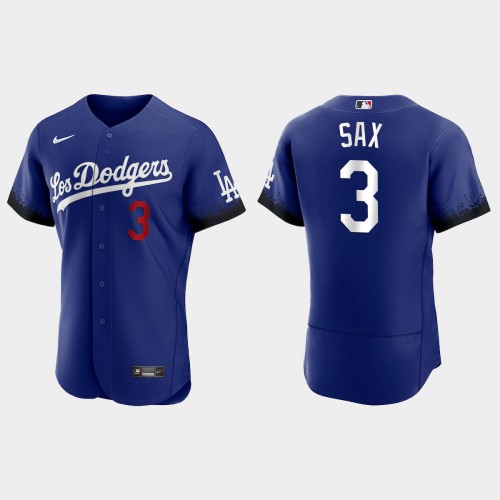 Los Angeles Los Angeles Dodgers #3 Steve Sax Nike Men’s 2021 City Connect Authentic MLB Jersey Royal Men’s->youth mlb jersey->Youth Jersey