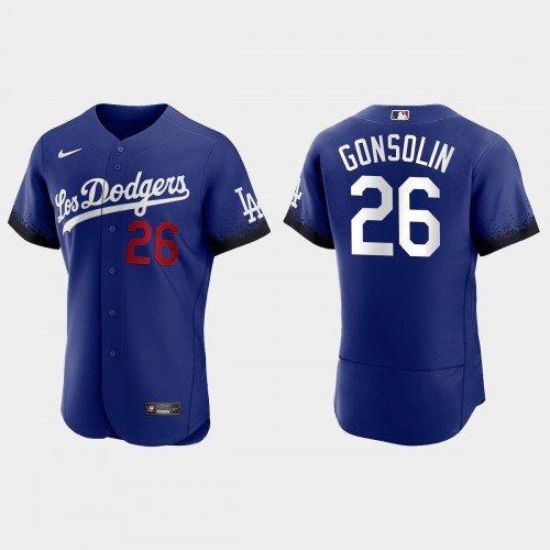 Los Angeles Los Angeles Dodgers #26 Tony Gonsolin Nike Men’s 2021 City Connect Authentic MLB Jersey Royal Men’s->women mlb jersey->Women Jersey