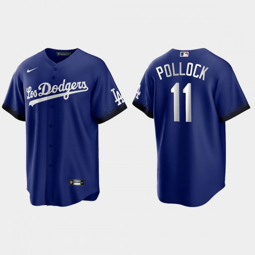 Los Angeles Los Angeles Dodgers #11 A.J. Pollock Nike Men’s 2021 City Connect Game MLB Jersey Royal Men’s->youth mlb jersey->Youth Jersey