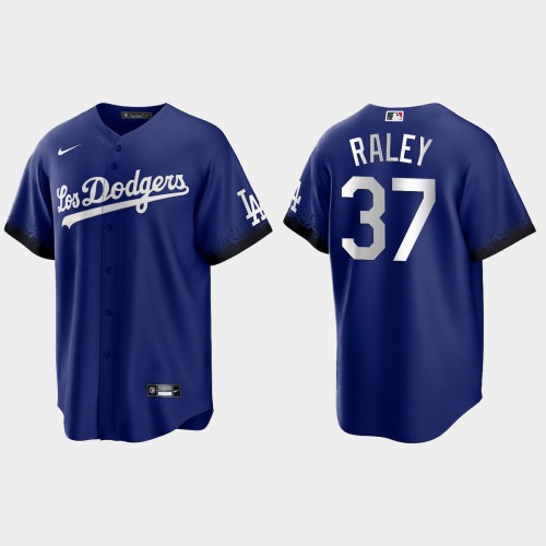 Los Angeles Los Angeles Dodgers #37 Luke Raley Nike Men’s 2021 City Connect Game MLB Jersey Royal Men’s->youth mlb jersey->Youth Jersey