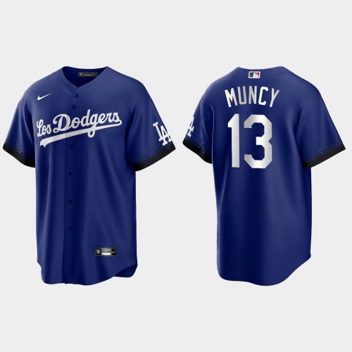 Los Angeles Los Angeles Dodgers #13 Max Muncy Nike Men’s 2021 City Connect Game MLB Jersey Royal Men’s->youth mlb jersey->Youth Jersey