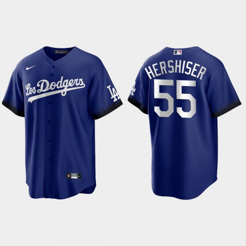 Los Angeles Los Angeles Dodgers #55 Orel Hershiser Nike Men’s 2021 City Connect Game MLB Jersey Royal Men’s->youth mlb jersey->Youth Jersey