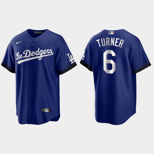Los Angeles Los Angeles Dodgers #6 Trea Turner Nike Men’s 2021 City Connect Game MLB Jersey Royal Men’s->youth mlb jersey->Youth Jersey