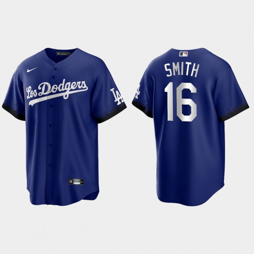 Los Angeles Los Angeles Dodgers #16 Will Smith Nike Men’s 2021 City Connect Game MLB Jersey Royal Men’s->youth mlb jersey->Youth Jersey