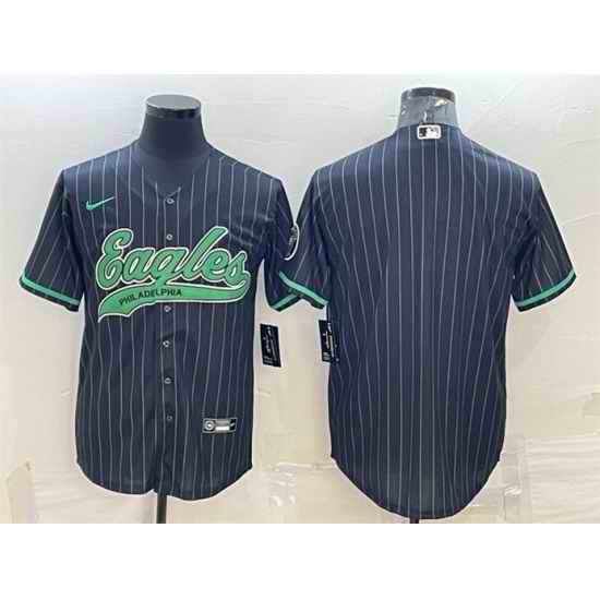 Men Philadelphia Eagles Blank Black With Patch Cool Base Stitched Baseball Jersey->philadelphia eagles->NFL Jersey