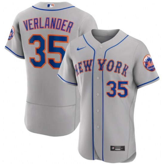 Youth New York Mets Justin Verlander  #35 Gray Cool Base Stitched MLB jersey->boston celtics->NBA Jersey