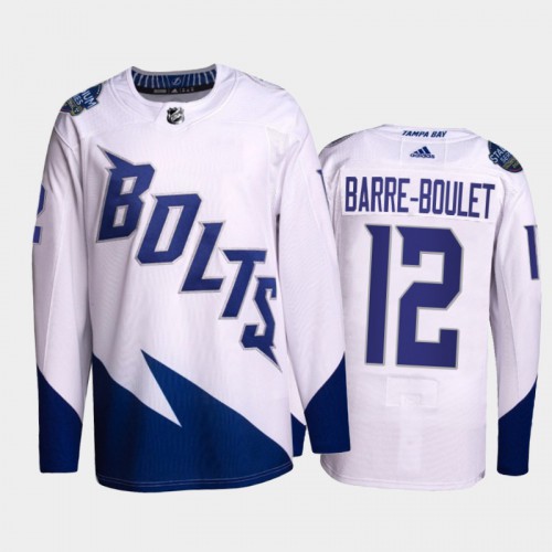 Adidas Tampa Bay Lightning #12 Alex Barre Men’s 2022 Stadium Series Authentic NHL Jersey – White Men’s->tampa bay lightning->NHL Jersey
