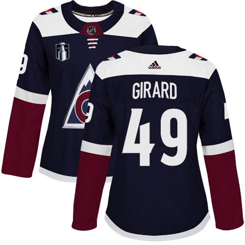 Adidas Colorado Avalanche #49 Samuel Girard Navy Women’s 2022 Stanley Cup Final Patch Alternate Authentic Stitched NHL Jersey Womens->youth nhl jersey->Youth Jersey