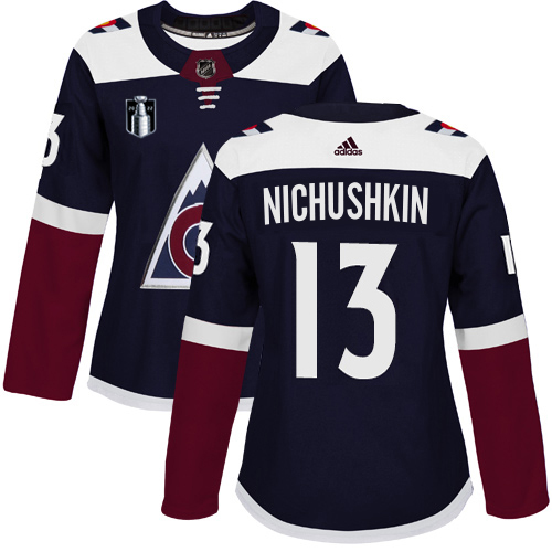 Adidas Colorado Avalanche #13 Valeri Nichushkin Navy Women’s 2022 Stanley Cup Final Patch Alternate Authentic Stitched NHL Jersey Womens->colorado avalanche->NHL Jersey
