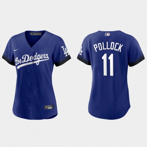 Los Angeles Los Angeles Dodgers #11 A.J. Pollock Nike Women’s 2021 City Connect MLB Jersey Royal Womens->youth mlb jersey->Youth Jersey