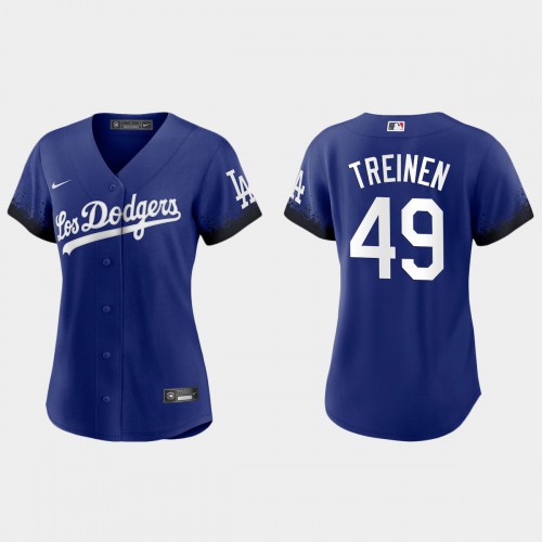 Los Angeles Los Angeles Dodgers #49 Blake Treinen Nike Women’s 2021 City Connect MLB Jersey Royal Womens->los angeles dodgers->MLB Jersey