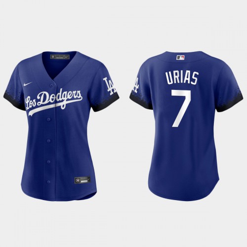 Los Angeles Los Angeles Dodgers #7 Julio Urias Nike Women’s 2021 City Connect MLB Jersey Royal Womens->youth mlb jersey->Youth Jersey