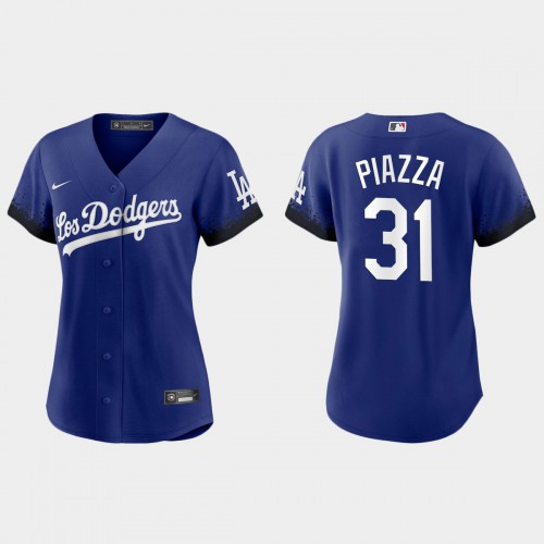 Los Angeles Los Angeles Dodgers #31 Mike Piazza Nike Women’s 2021 City Connect MLB Jersey Royal Womens->youth mlb jersey->Youth Jersey