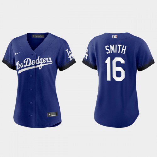 Los Angeles Los Angeles Dodgers #16 Will Smith Nike Women’s 2021 City Connect MLB Jersey Royal Womens->youth mlb jersey->Youth Jersey