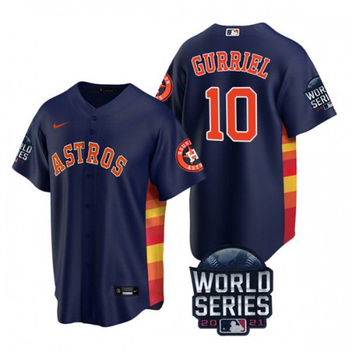 Houston Houston Astros #10 Yuli Gurriel Youth Nike 150th Anniversary 2021 World Series Authentic MLB Jersey – Navy Youth->youth mlb jersey->Youth Jersey