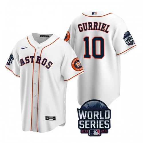 Houston Houston Astros #10 Yuli Gurriel Youth Nike 150th Anniversary 2021 World Series Authentic MLB Jersey – White Youth->youth mlb jersey->Youth Jersey
