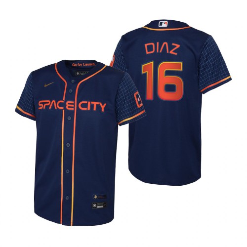 Houston Houston Astros #16 Aledmys Diaz Navy Youth Nike 2022 City Connect Replica MLB Jersey Youth->houston astros->MLB Jersey