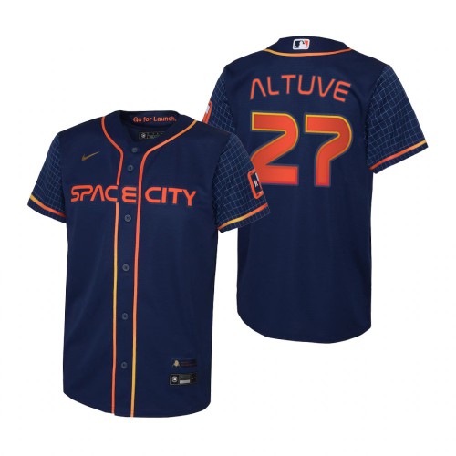 Houston Houston Astros #27 Jose Altuve Navy Youth Nike 2022 City Connect Replica MLB Jersey Youth->houston astros->MLB Jersey
