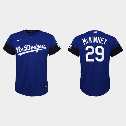 Los Angeles Los Angeles Dodgers #29 Billy Mckinney Nike Youth 2021 City Connect MLB Jersey Royal Youth->youth mlb jersey->Youth Jersey
