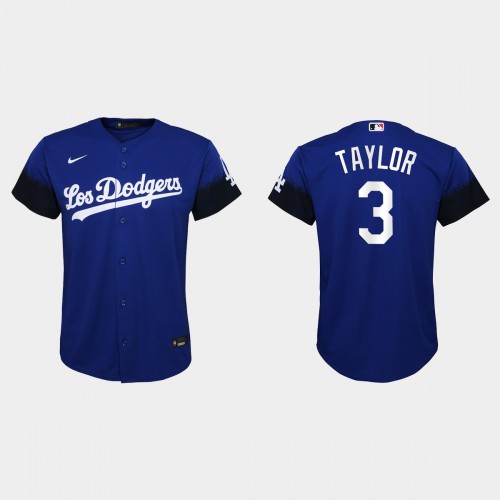 Los Angeles Los Angeles Dodgers #3 Chris Taylor Nike Youth 2021 City Connect MLB Jersey Royal Youth->youth mlb jersey->Youth Jersey