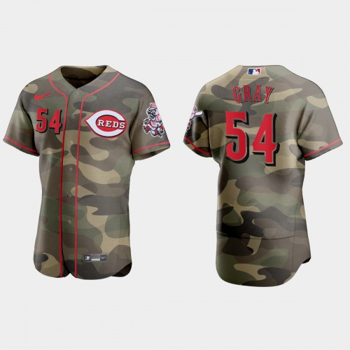 Cincinnati Cincinnati Reds #54 Sonny Gray Men’s Nike 2021 Armed Forces Day Authentic MLB Jersey -Camo Men’s->cincinnati reds->MLB Jersey