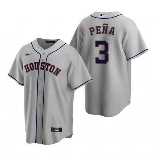 Men Houston Astros #3 Jeremy Pena Grey Cool Base Stitched Jersey->houston astros->MLB Jersey